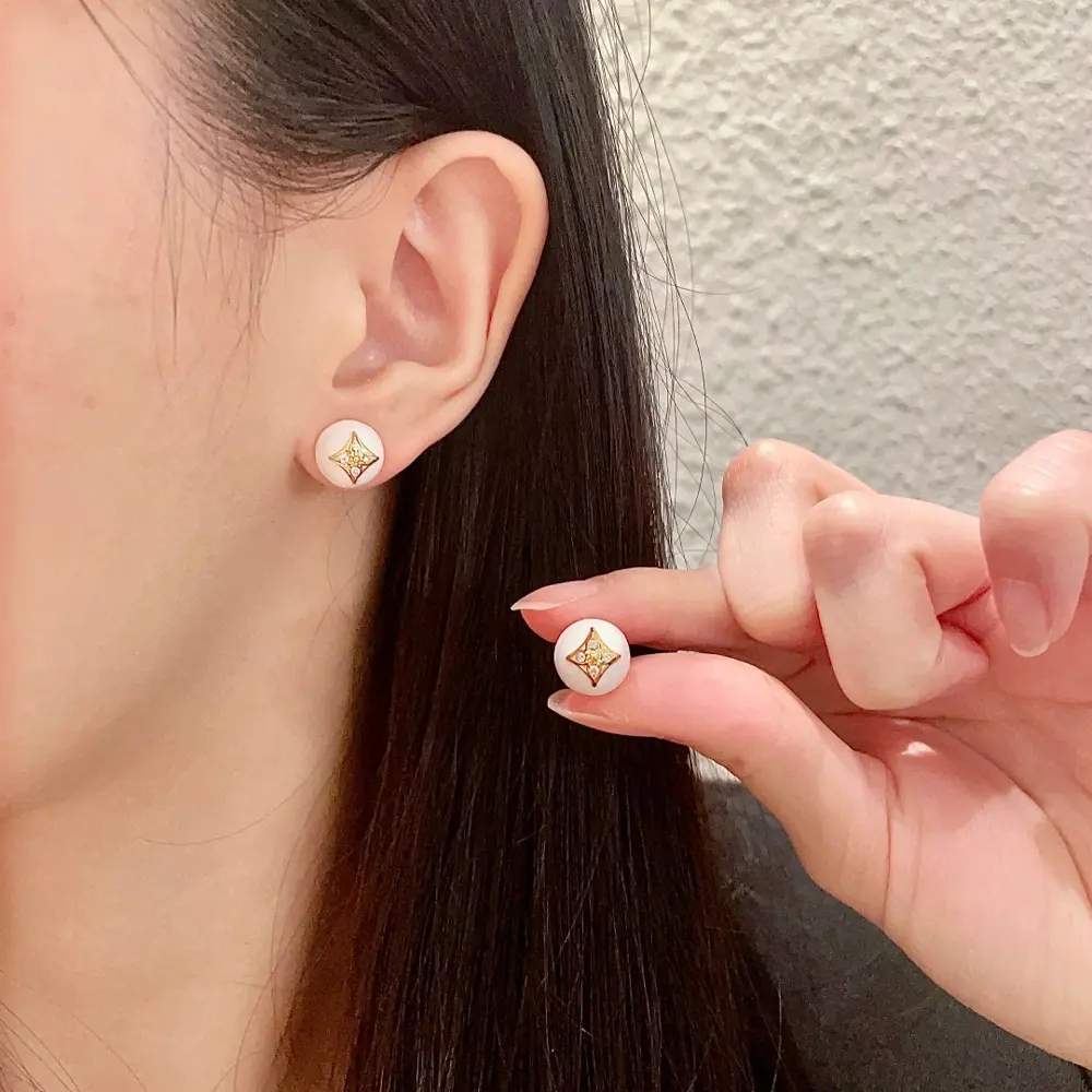 Louis Vuitton classic monogram earrings