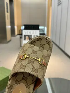 Gucci’s latest limited edition thick-soled slippers