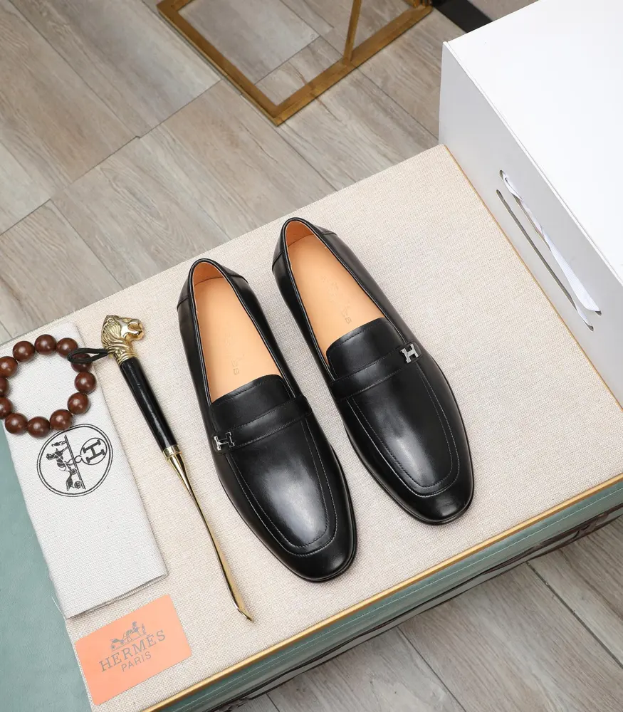 Hermès business leather shoes Material: original soft calfskin
