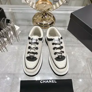 Chanel Double C Square Round Toe Lace-up Casual Shoes Trendy Shoes This style is definitely