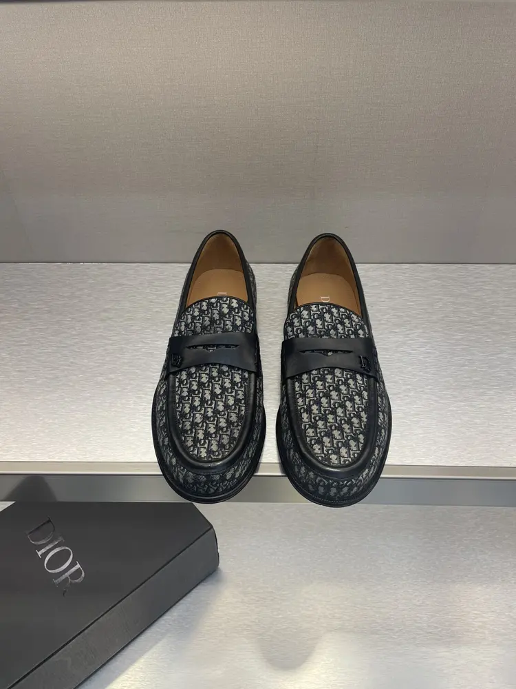 Dior Leather Loafers with Large Leather Soles