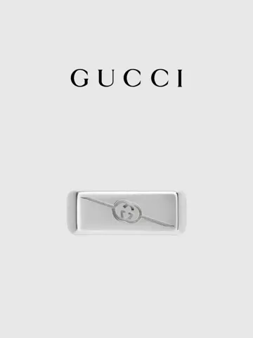Gucci Interlocking G Twill Ring Size 6-11