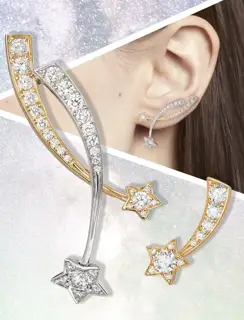 Chanel Comet Shooting Star Earrings