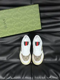 Gucci Re-Web series Men’s webbing leather sneakers