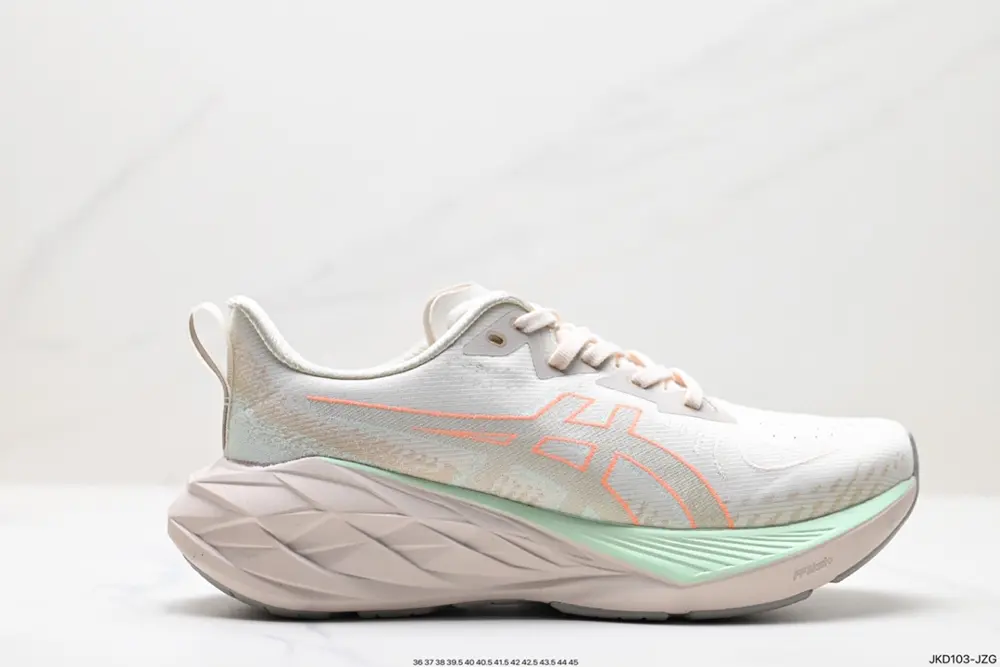 ASICS breathable mesh upper with some synthetic leather material uses the new AHAR+ rubber 1012B510-100