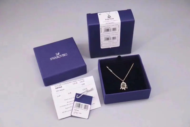Swarovski Gold Birdcage Clavicle Necklace