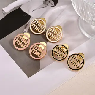 miumiu letter earrings