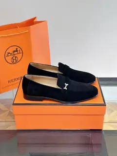 Hermès men’s business leather shoes