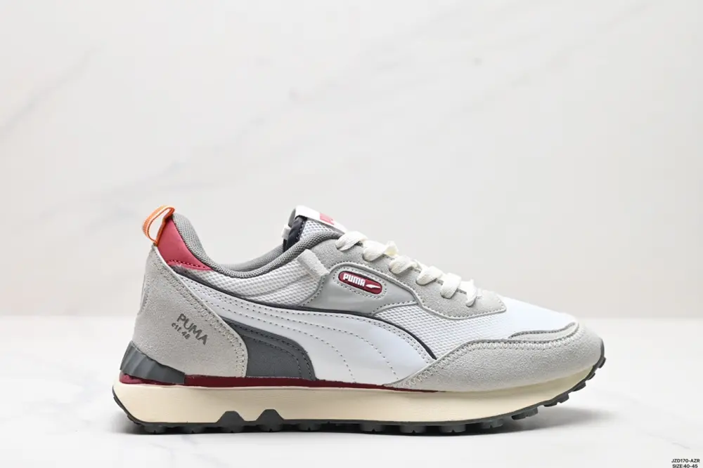 PUMA Rider FV Ivy League fabric leather retro easy to wear shock-absorbing wear-resistant 387672