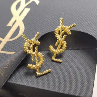 Yves Saint Laurent gold earrings