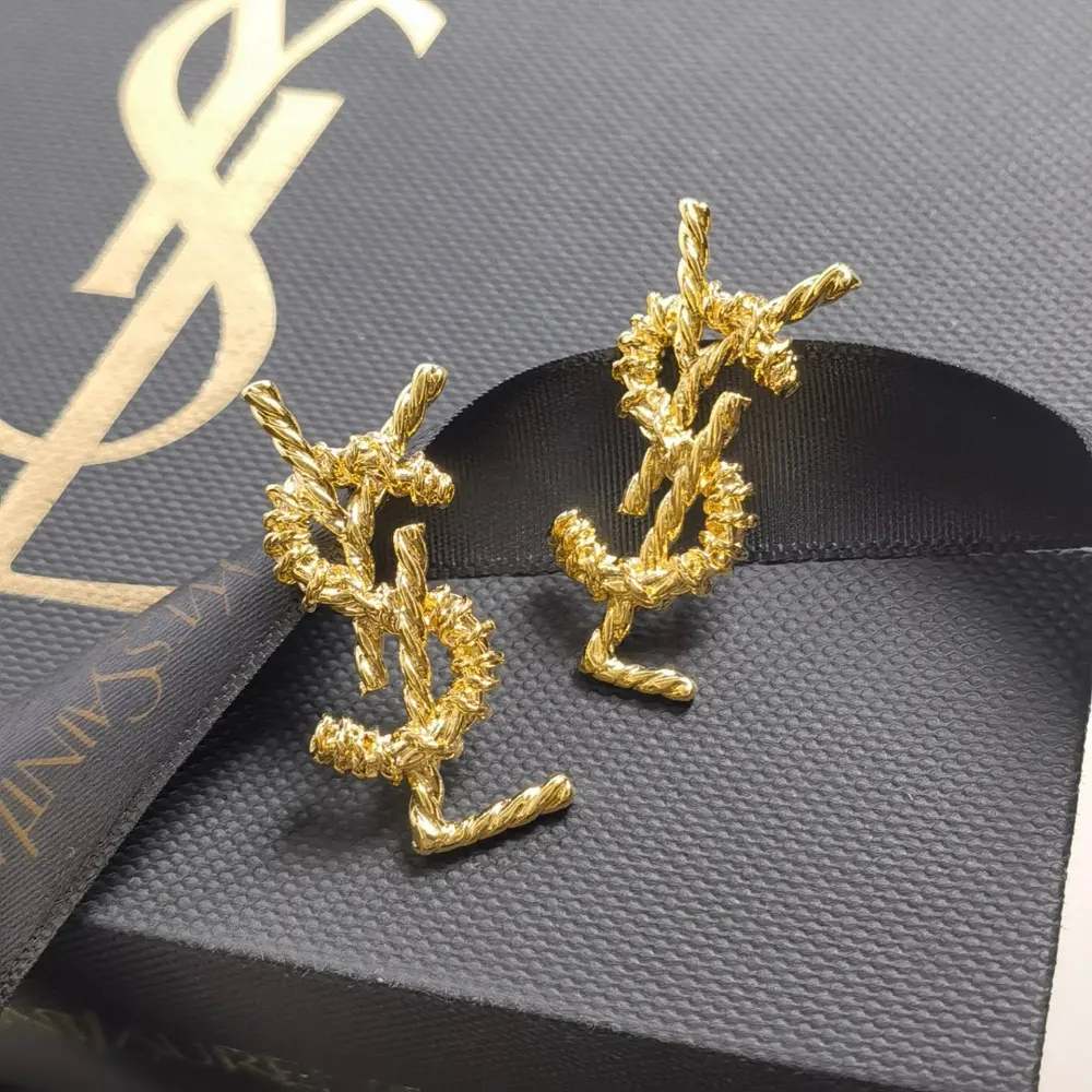 Yves Saint Laurent gold earrings