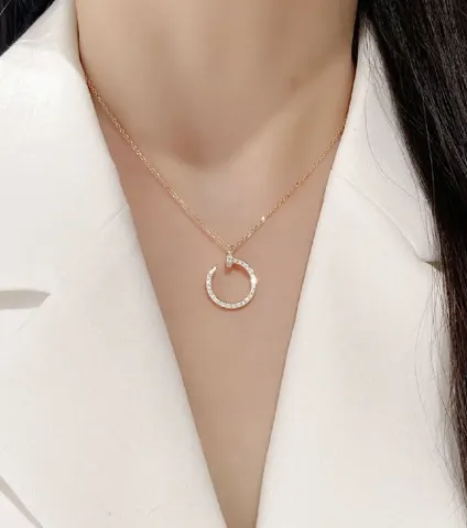Cartier full diamond nail necklace classic work