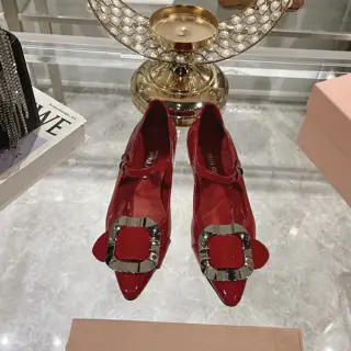 Miu Miu Miu 24 new pointed toe low heeled slingback Mary Jane shoes