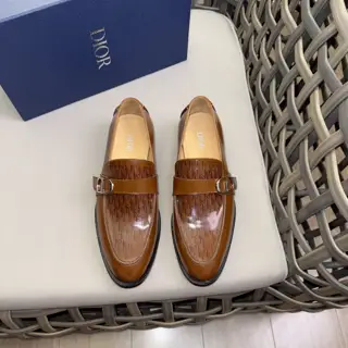 Dior Derby Shoes|Formal leather shoes with leather sole|Crafted with open-edge pearl