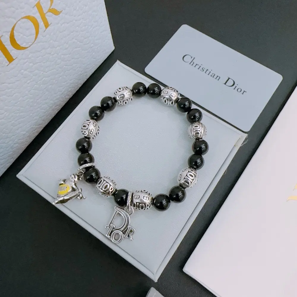 DIOR Multi-element agate Thai silver style bracelet