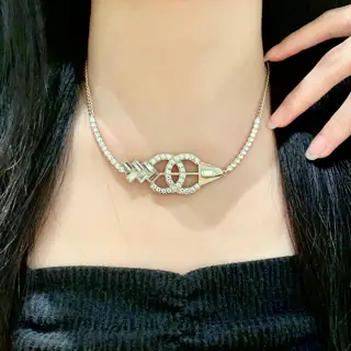 Chanel vintage letter necklace
