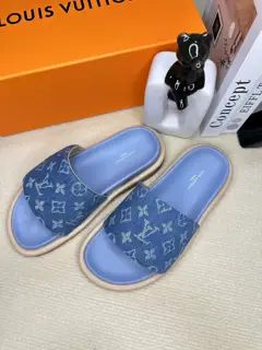 Louis Vuitton embossed slippers are now available