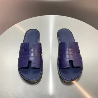 Hermès Classic H Slippers ~ High-end men’s sandals• beach shoes slippers ~ counter