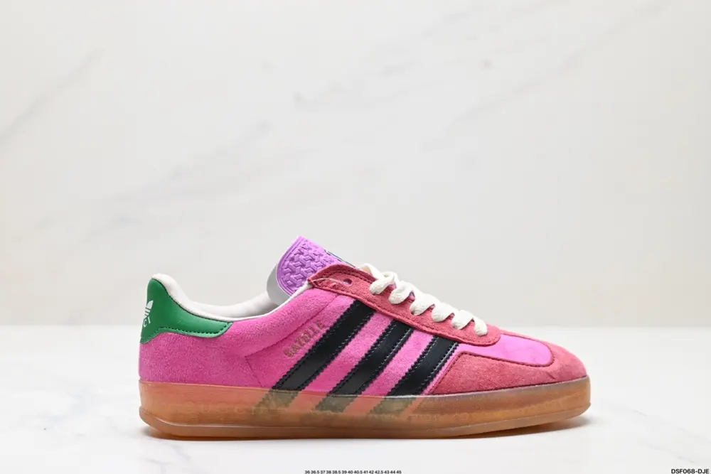 Gucci x Adidas Originals Gazelle INdoor clover casual non-slip wear-resistant low-top