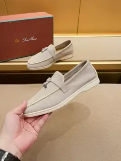 Loro piana moccasins are a classic with a water-repellent suede upper and a rubber sole