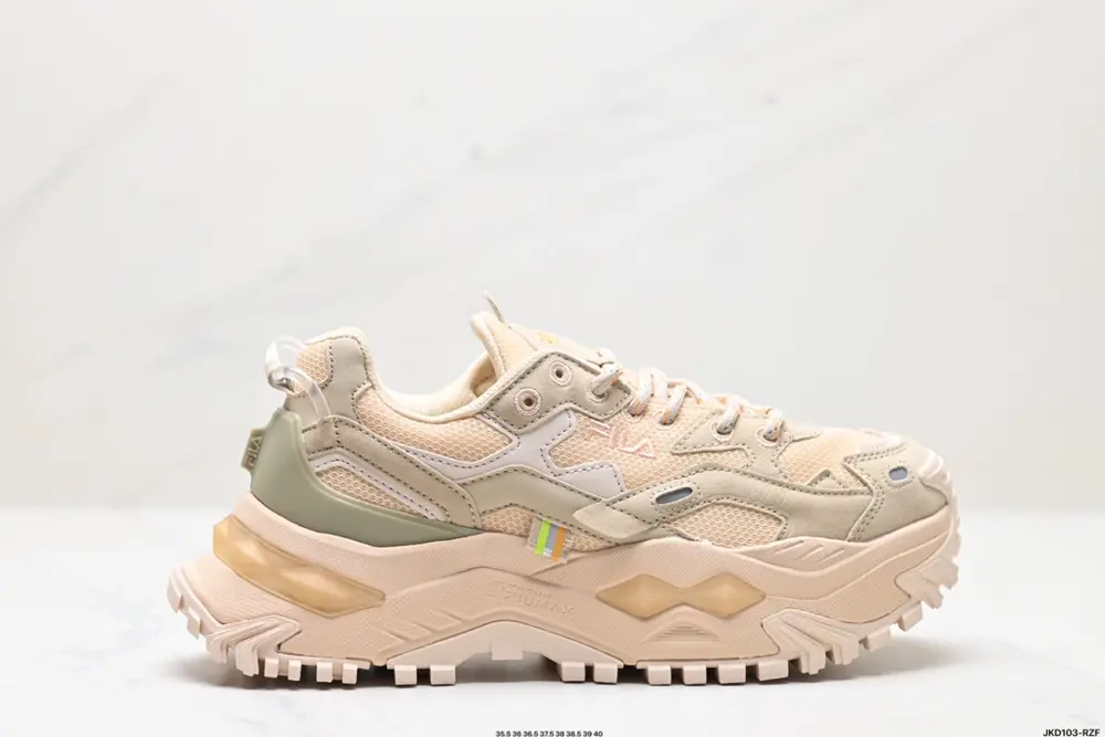 FILA FUSION Fila fashion brand BIANCO fabric synthetic leather hard candy stitching shock T12W135211FMS