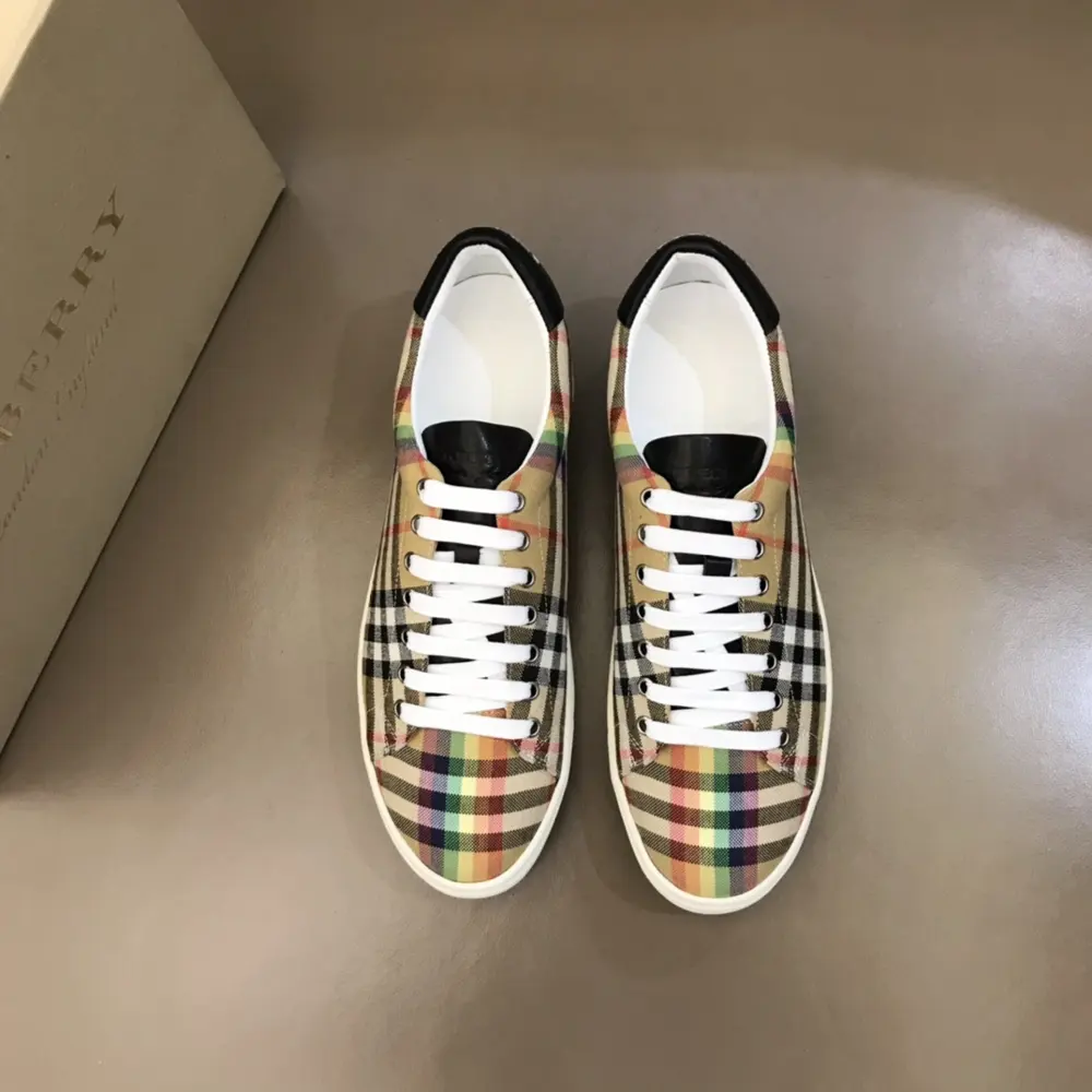 BURBERRY classic plaid men’s low-top casual shoes