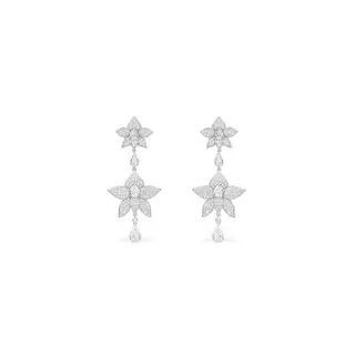 Apm monaco double-layer flower earrings