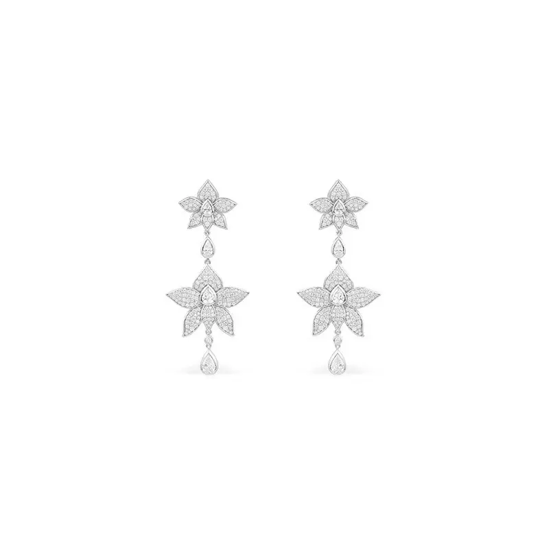 Apm monaco double-layer flower earrings