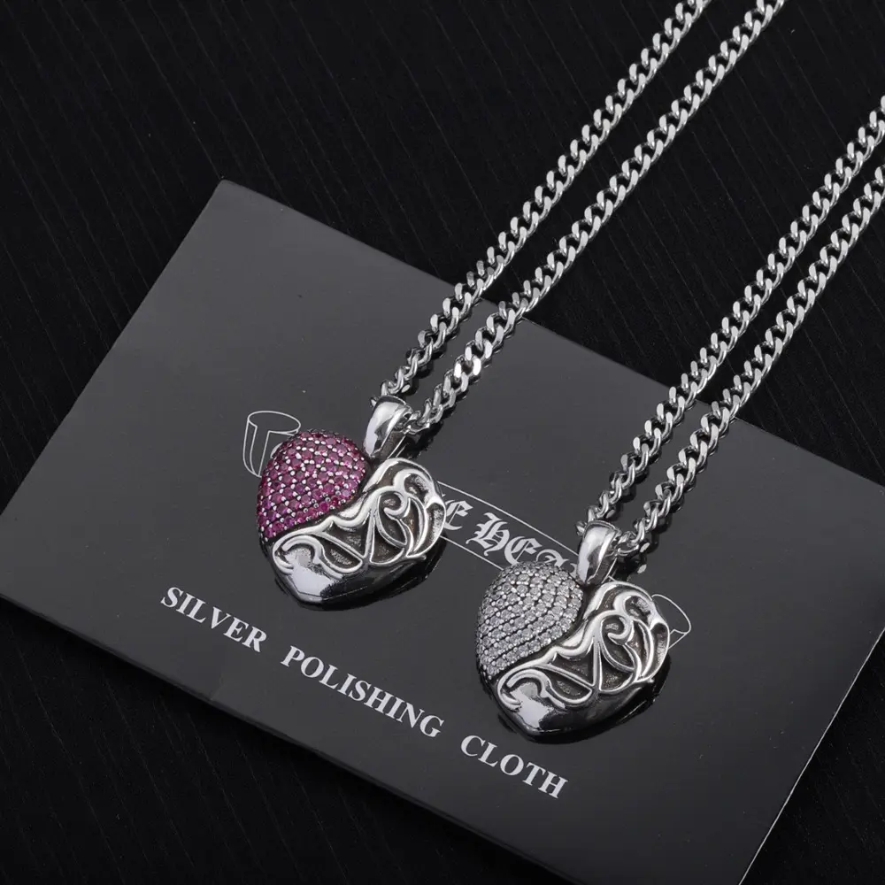 Chrome Hearts Classic Retro Love Pendant Classic Retro Flat Necklace