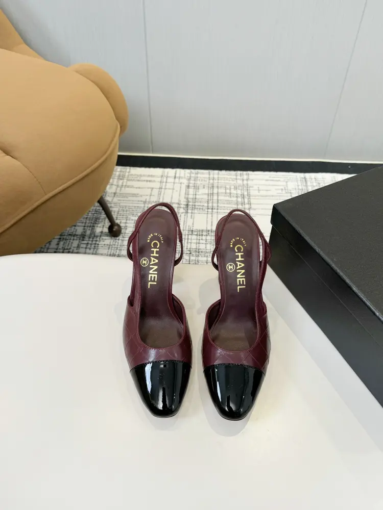Chanel classic slingback high-heeled sandals