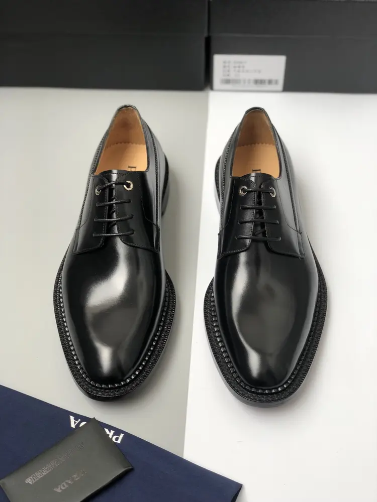 Prada Derby shoes formal shoes Italian imported cowhide embryo fetal cowhide upper leather