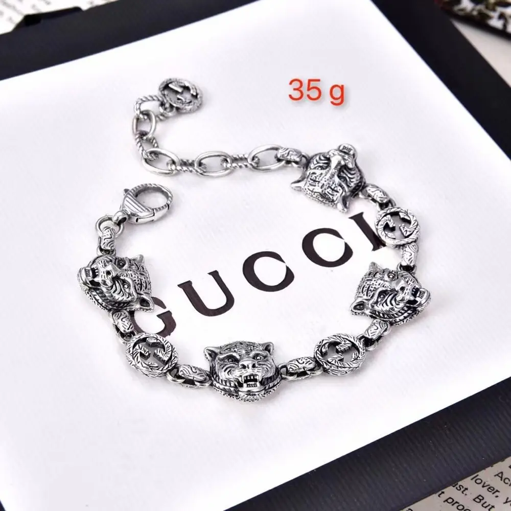 Gucci tiger head bracelet for men and women