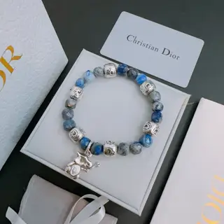 DIOR Multi-element agate Thai silver style bracelet
