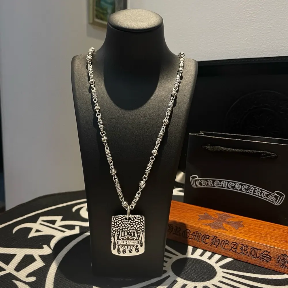 Chrome Hearts classic vintage cross ball necklace