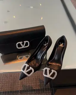 Valentino V-buckle high heels