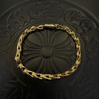 Chrome Hearts Classic Gold Vintage Cross Bracelet