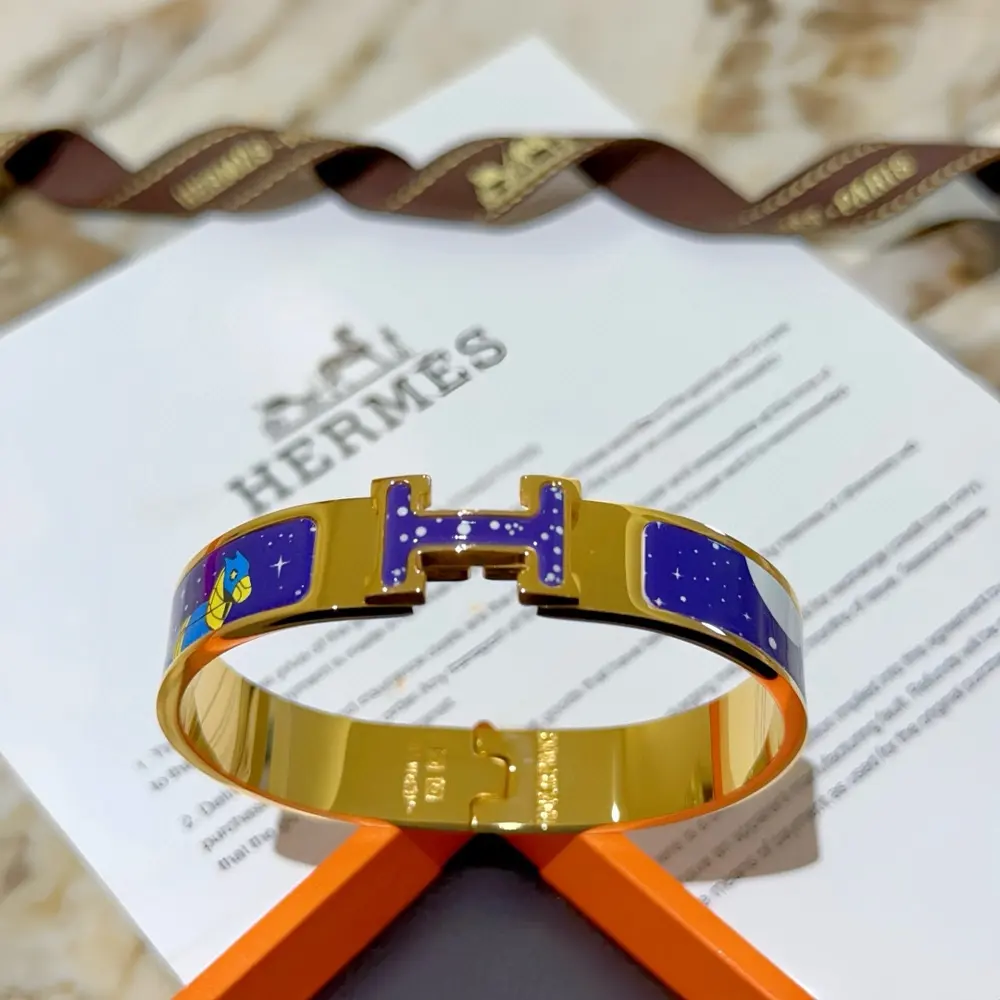 Hermes bracelet v gold original custom Hermes bracelet enamel craftsmanship is too