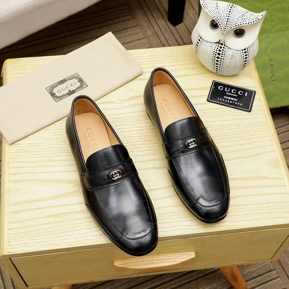 Gucci men’s business formal leather shoes New models synchronized with Hong Kong counters