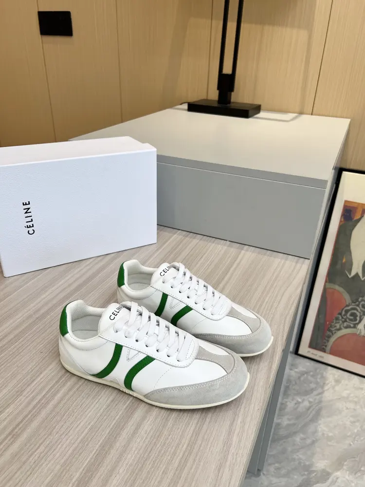 Celine 2024 Spring and Summer New Forrest Gump Casual Shoes White Shoes