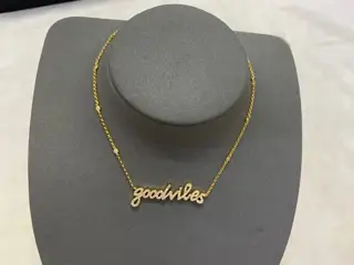 Apm monaco Good Vibes gold adjustable necklace