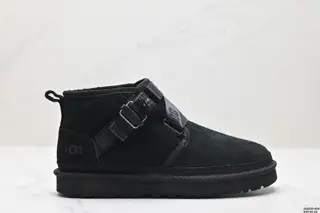 UGG cow suede warm and non-slip Neum buckle style plus velvet ankle snow boots men’s