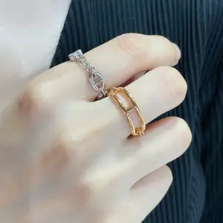 Hermès double chain pig nose ring exclusively available~