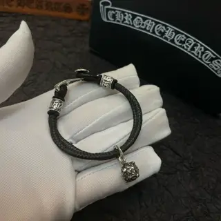 Chrome Hearts Classic Retro Multi-element Cross Flower Ball Pendant Bracelet