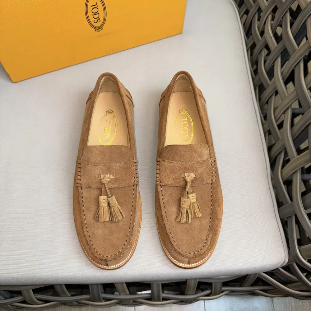 Tods Derby tassel casual leather shoes|Original frosted cowhide|Imported original