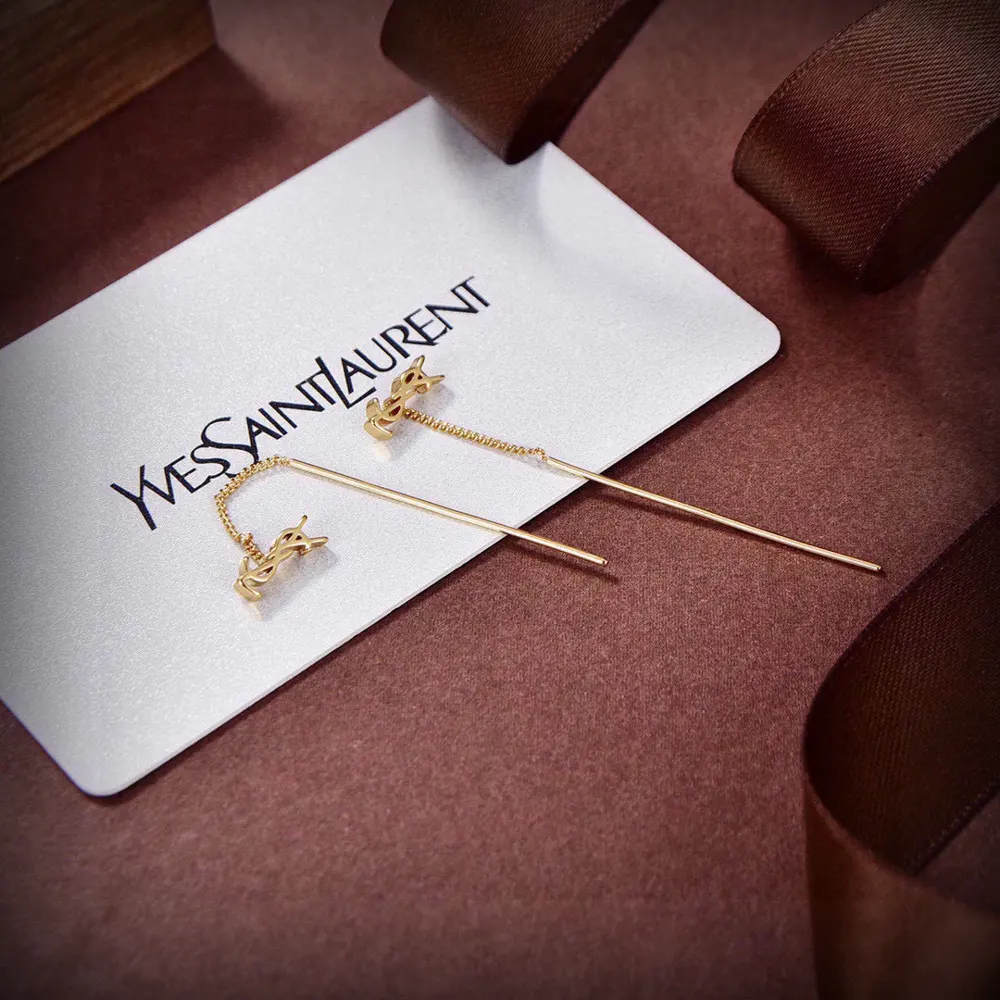 Yves Saint Laurent letter earrings