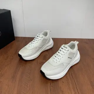 Prada men’s leather and mesh casual sports shoes