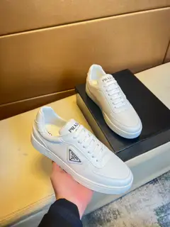 Prada sneakers. Original leather casual loafers Elastic fabric lining Pigskin pads (no