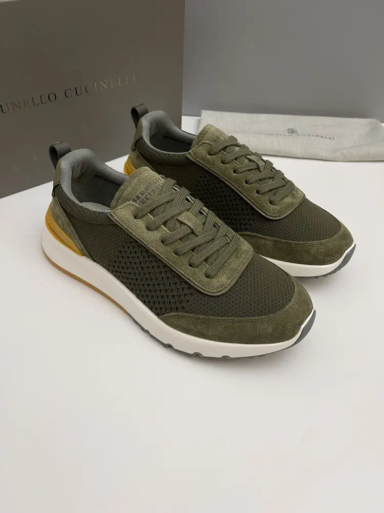 Brunello Cucinelli Spring and Summer New Colorblock Sports Shoes for Men This pair of