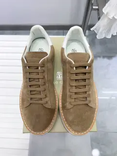 Brunello Cucinelli men’s first-layer cowhide lightweight sneakers