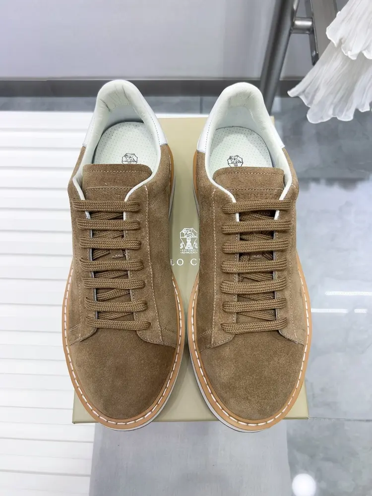 Brunello Cucinelli men’s first-layer cowhide lightweight sneakers